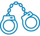 Handcuffs icon for criminal defense and DWI charge legal representation.